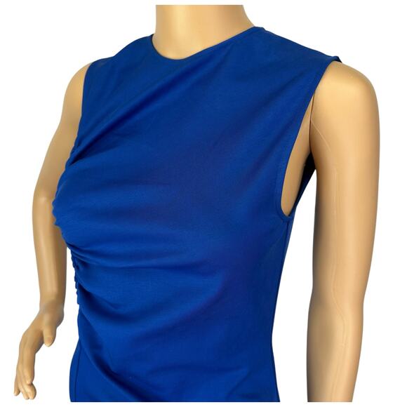 J. Crew 365 Ruched Ponte Sheath Dress Blue Sleeveless K2197 Size 2 - Picture 11 of 13